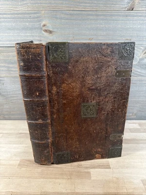 1798 HOLY BIBLE german MARTIN LUTHER folio BIBLIA leather BASEL huge - Image 1 of 4