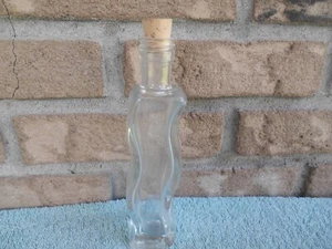 Vintage VETRERIA ETRUSCA CURVY Collectible GLASS Bottle 6-3/4" TALL CORK STOPPER - Picture 1 of 10
