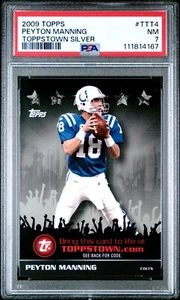 Topps Topps ToppsTown #TTT4 2009 Peyton Manning Indianapolis Colts PSA 7 casi nuevo calificado - Imagen 1 de 3