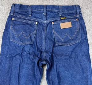 Wrangler jeans mens 32x35 13MWZ cowboy straight blue stiff - Picture 1 of 10