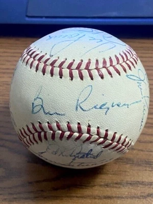 1964 L.A. ANGELS TEAM SIGNED AUTOGRAPHED OAL CRONIN BASEBALL!  Rigney, Vic Power - Image 1 of 4