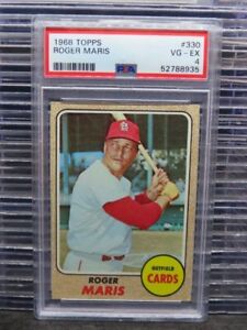 1968 Topps Roger Maris #330 PSA 4 VG-EX St Louis Cardinals