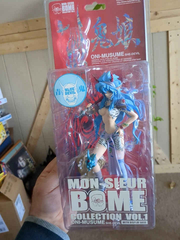 Mon-Sieur Colección BOME Vol.1 Figura Oni-Musume Kaiyodo Azul She-Devil Anime Foto 1 de 4