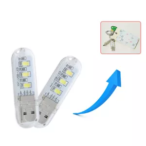 1x USB 3 LED Bright Night Portable Light Lamp Gadgets For PC Laptop Reading Lamp - Picture 1 of 14
