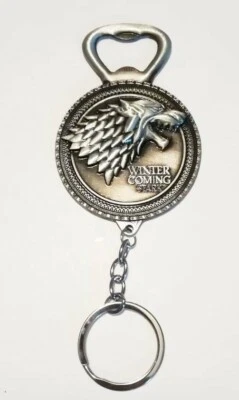 GAME OF THRONES - Il Trono di Spade Portachiavi Apribottiglie casa Stark  - Immagine 1 di 2