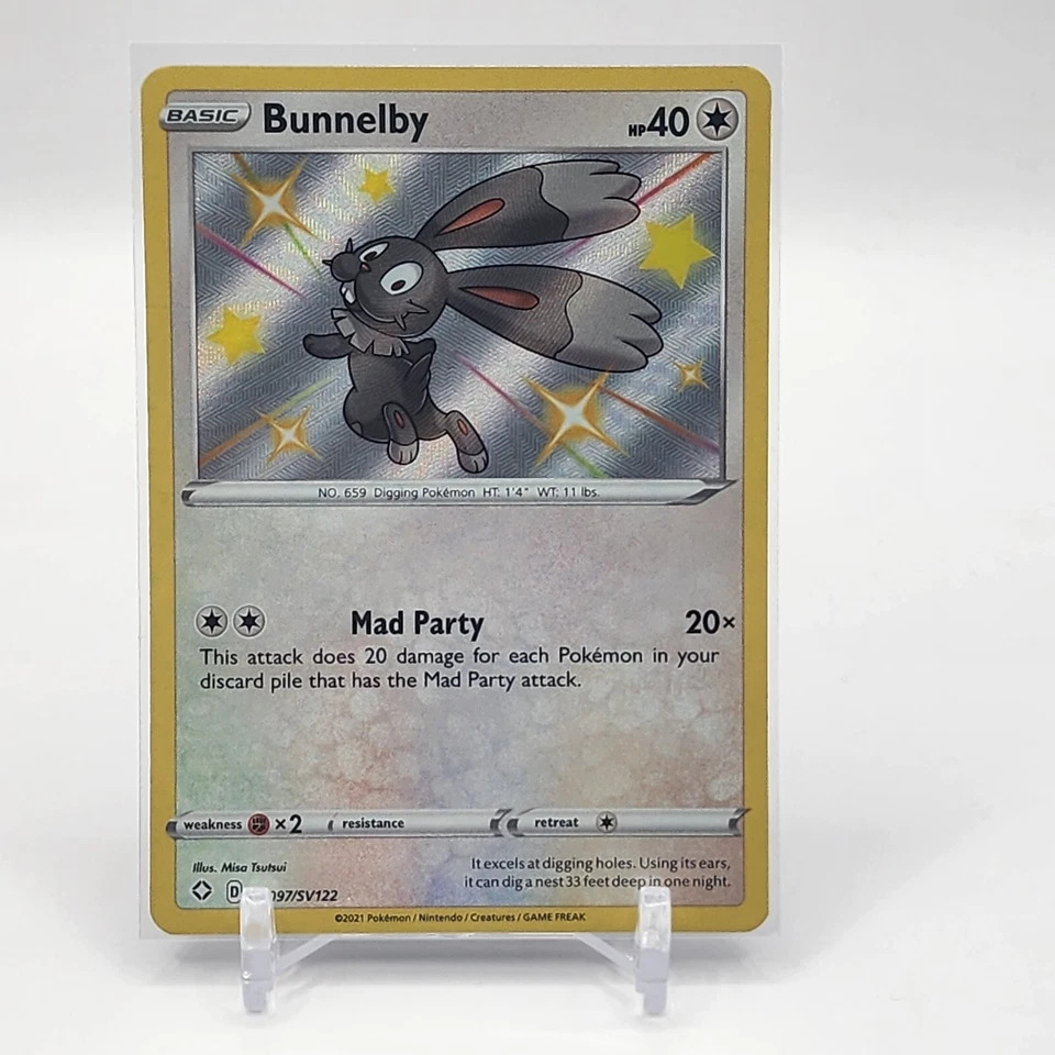 Bunnelby - SV097/SV122 - Baby Shiny - Shining Fates - Pokemon Card - NM/M - image 1 of 1