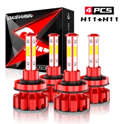 Combo kit de faros LED bombillas haz alto bajo A+ para Dodge Grand Caravan 2011-2020 Foto 1 de 4