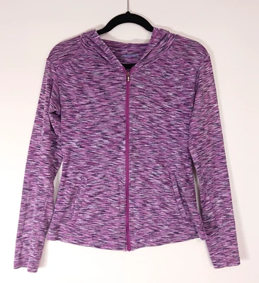 Columbia Mujer Talla S Cremallera Completa Sudadera con Capucha Bolsillos para Mano Gris Púrpura Foto 1 de 4