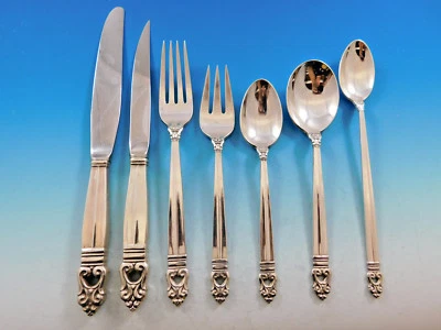 Royal Danish by International Sterling Silver Flatware Set for 8 Service 56 pcs - Image 1 of 4