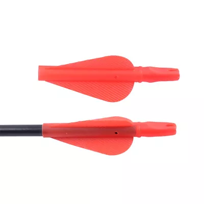 Plastic Arrow Fletching Nocks Conjoined Vane 8mm Arrow Shaft Archery Hunting Red - Image 1 of 4