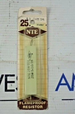 NTE 25W5D1 Flameproof Resistor 25W OHM 5% - Image 1 of 4
