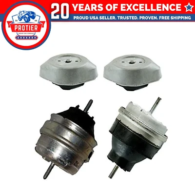 Fits 1998-2005 Volkswagen Passat 1.8L w/AUTO Motor & Trans Mount Set 4pcs : - Image 1 of 2