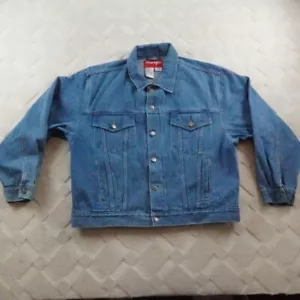 Wrangler Hero Denim Jacket Mens Extra Large Denim Trucker Western Rancher Rodeo - Picture 1 of 10