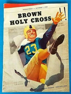 Football Program 1950 Fitton Field College Brown Vs Holy Cross Adds - Picture 1 of 8
