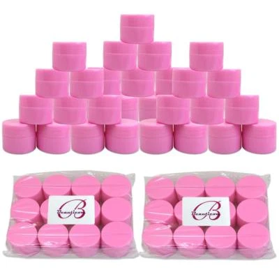 36 Piezas 7G/7ML Rosa Grueso Cosmético Muestra Contenedor Frascos con Tapa Libre de BPA Foto 1 de 4