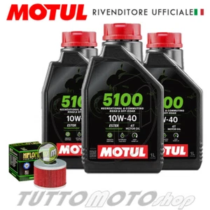 Tagliando HONDA NX 650 Dominator 1988-2002 - Motul 5100 10W40 + Filtro olio - Foto 1 di 5