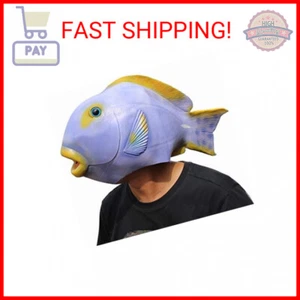 Animal Mask Fish Costume Mask Novelty Halloween Costume Party Latex Animal Head - Picture 1 of 2