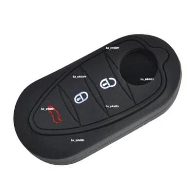 Silicone Key Holder For Alfa Romeo 4C 2008-16 Brera GTA 159 Giulietta Mito Black — 第 1/4 张图片