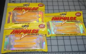 3 Packs Northland 3.5" Impulse Reactionary Soft Fishing swimbaits Orange Color - Picture 1 of 1
