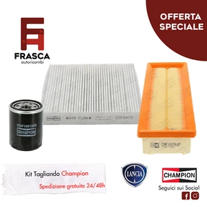 Kit Tagliando Tre Filtri Champion Lancia Ypsilon 312 1.2 69 CV 1.2 Bi-Fuel 67 CV - Foto 1 di 5