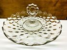 Vintage Fostoria American Clear Glass Tray With Center Handle 11.5" Diameter