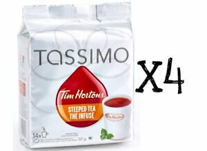 Tim Hortons Tassimo Single Serve Orange Pekoe Steeped Tea - Box of 14x4