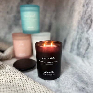 Allswell Serene Scented 2-Wick 15oz Spa Jar Candle,Black,2.7 lb,All-Season - Picture 1 of 5