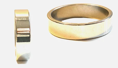 Anello in acciaio inox da uomo donna fedina fede fascia liscia mignolo argento - Immagine 1 di 4