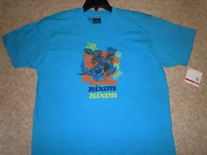 Grafica NIXON SURF/Skate BLU OCEAN NUOVISSIMA con ETICHETTE!!!! Uomo Large USA - Foto 1 di 4
