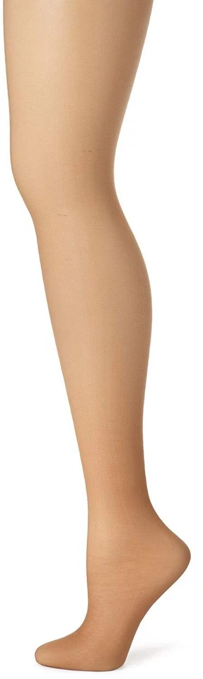 Hanes Silk Reflections Pantyhose Silky Sheer Tan Control Top Petite M/L