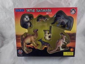 Toyway Wild Animals Set 3 Plastic Animal World Zoo Collection - Picture 1 of 5