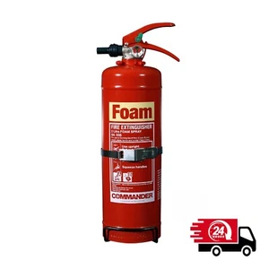 2 Litre Foam Fire Extinguisher CE Kitemarked With Bracket, 2Ltr, 5 Year Warranty - Picture 1 of 2