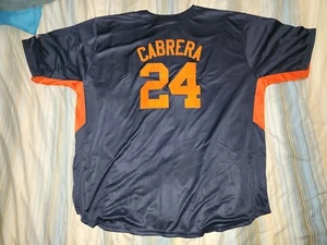 MIGUEL CABRERA #24 DETROIT TIGERS BLUE BASEBALL JERSEY 3X-LARGE NWT - Picture 1 of 12