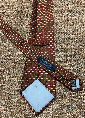 Corbata de diseñador Hilditch & Key 100 % seda roja geométrica formal para hombre  Foto 1 de 4