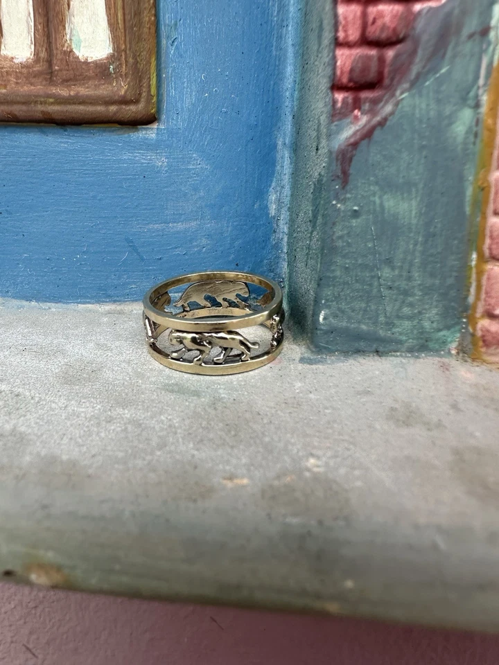 14k gold Panthere ring vintage preowned size 7 - Image 1 of 4
