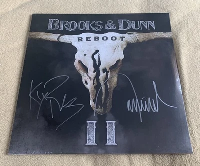 BROOKS & DUNN - REBOOT II Signed Autographed Black Vinyl LP New ✅ Read