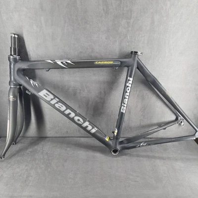 Cuadro vintage Bianchi XL carbono Reparto Corse - Hecho en Italia - 54 cm Foto 1 de 4