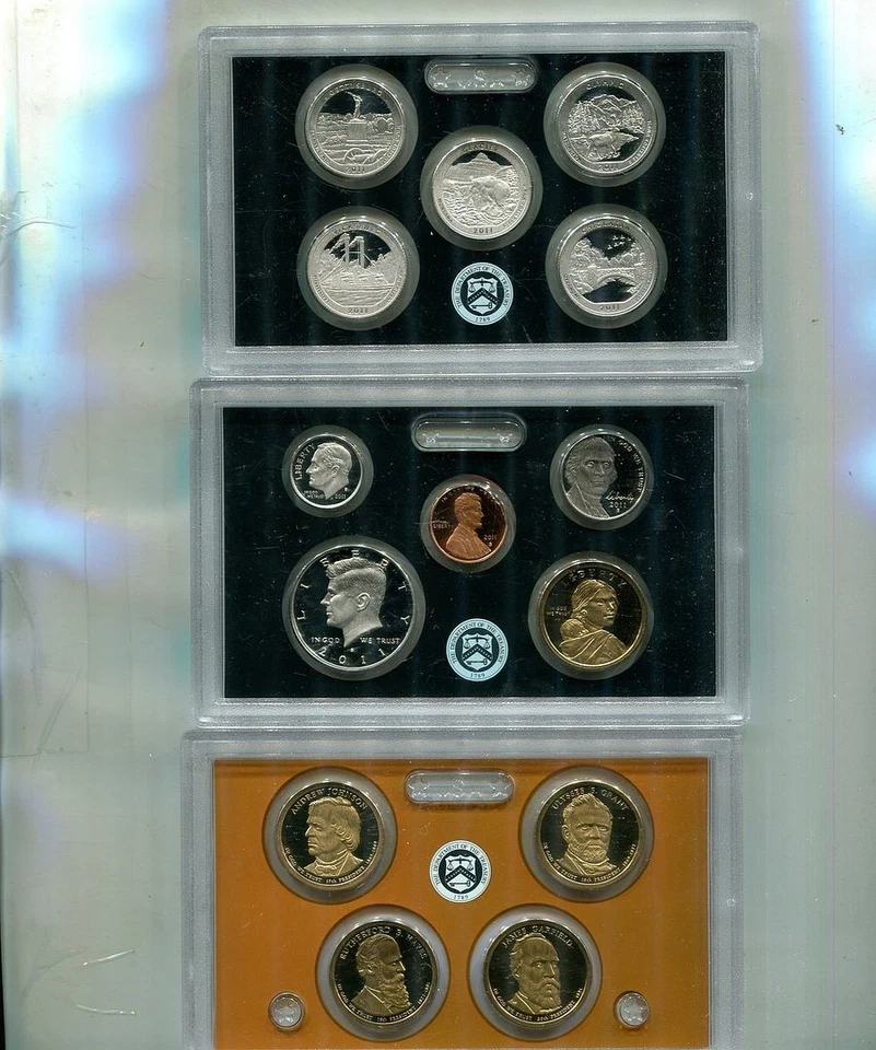 2011 S UNITED STATES 90% SILVER FULL PROOF SET ORIGINAL BOX + COA 5646T - Image 1 of 1