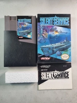Silent Service Nintendo Entertainment System 1989 NES Auth Working CIB Complete - Image 1 of 4