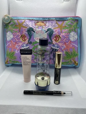 Set de 6 bolsas de cosméticos Estée Lauder imprimación, rímel, delineador de ojos, crema de noche Foto 1 de 4