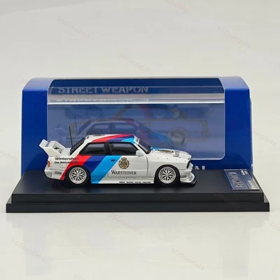 STREET WEAPON SW 1/64 BMW LTO E30 M3 - Warsteiner Racing White Diecast Model Car Limited