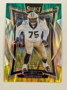 2024 Panini Select - Taliese Fuaga (RC) #56 - Green Yellow Shock Prizm - Saints - Picture 1 of 2
