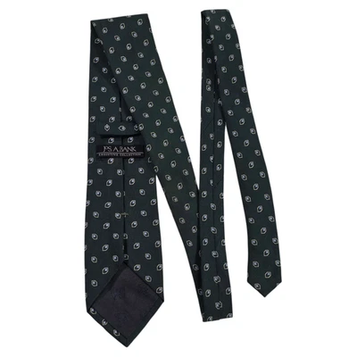 Corbata Jos A Bank Executive Collection Hombre Verde Geométrica 100% Seda Negocios Foto 1 de 4