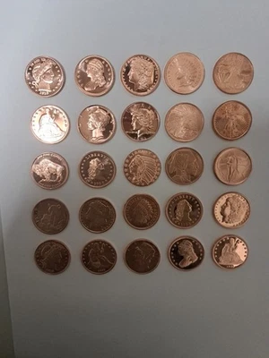 25 x 1oz Kupfermünze Kupfer .999 - Bild 1 von 4