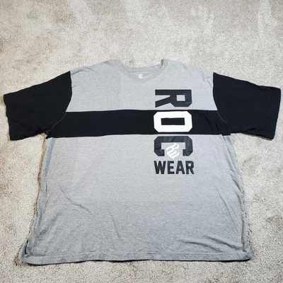 Roca Wear T Shirt 5XB Short Sleeve Black Grey XXXXXL STREET WEAR Y2K - Image 1 of 4