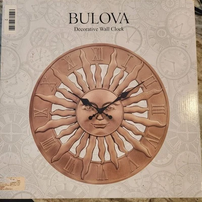 Bulova Sun Reloj de Pared Interior/Exterior 14" Diámetro "SUNRISE" C4860 NUEVO EN CAJA Foto 1 de 4