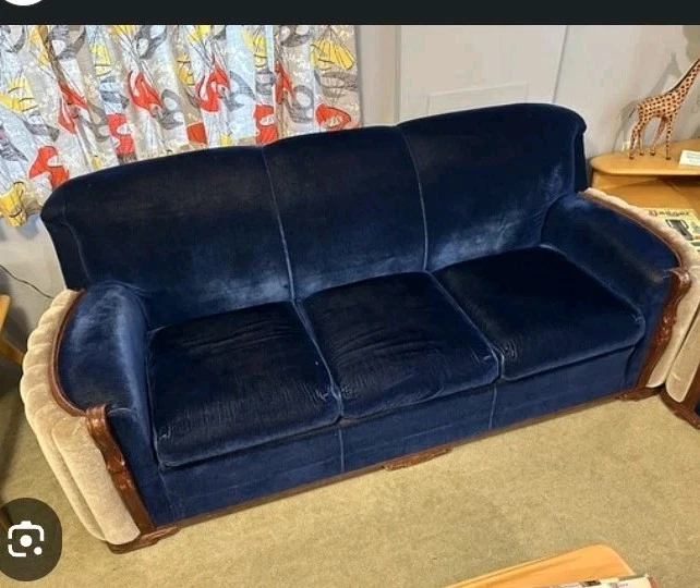 GOT TO GO.   Sofá y sillas de mohair Art Deco años 40 Foto 1 de 4