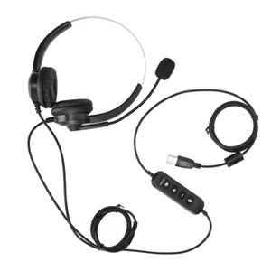 Binaural Customer Service Headset Noise Reduction Volume Adjustment Mute USB FY - Afbeelding 1 van 23