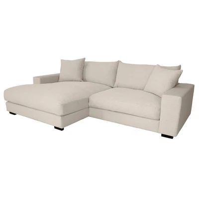 Ecksofa - pearl - Cord - Recamiere links Sofa Wohnlandschaft Couch - Bild 1 von 4