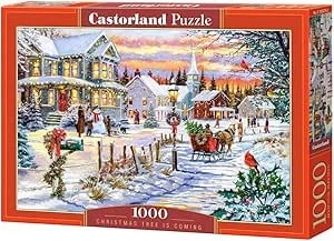 Puzzle 1000 Teile CASTORLAND 1000 Teile Puzzles Weihnachtsbaum kommt Castorland